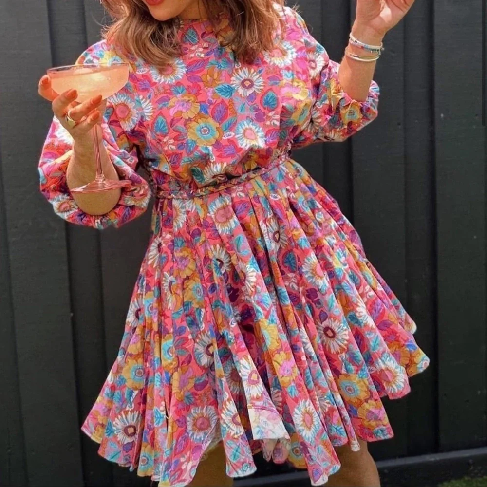 Floral Puff Sleeve Mini Dress - Picture 5 of 5